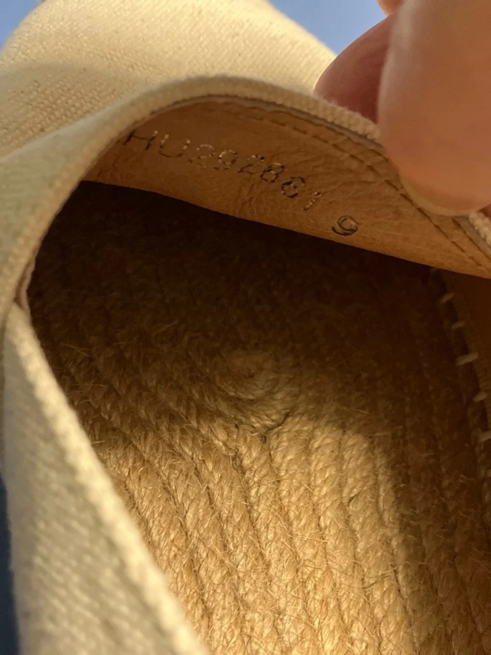 J Jill cream canvas, and leather espadrilles.